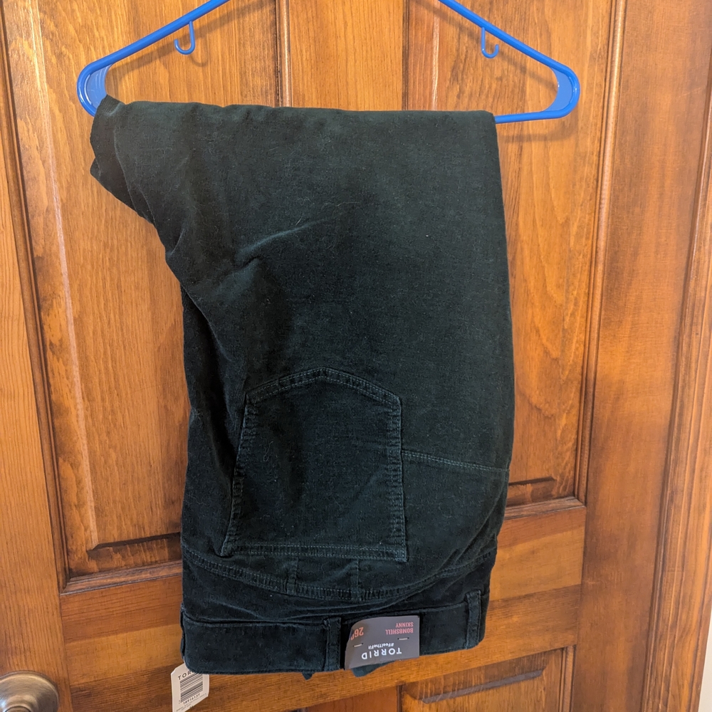Torrid Corduroy Bombshell Skinny Jeans Dark Green Size 26R